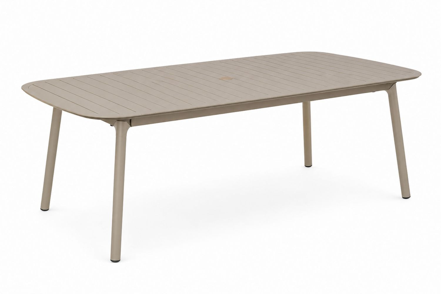 Stół ogrodowy aluminiowy beżowy prostokątny 180x90x75 cm