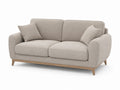 Dwuosobowa sofa z tkaniny, beżowa