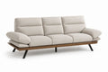 Sofa 3-osobowa z drewnianą ramą i metalowymi nogami