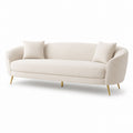 Sofa z tkaniny poliestrowej z metalowymi nogami