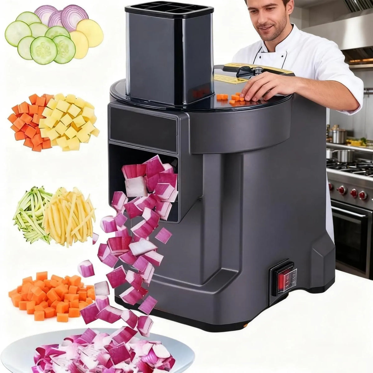 lealovengzh, LéGumes cut in Lamella, RâPe, for profesjonalny Hachoir for Fruits and LéGumes, Coupe- LéGumes éLecrique 3 in 1 AméLioré: Sliceer