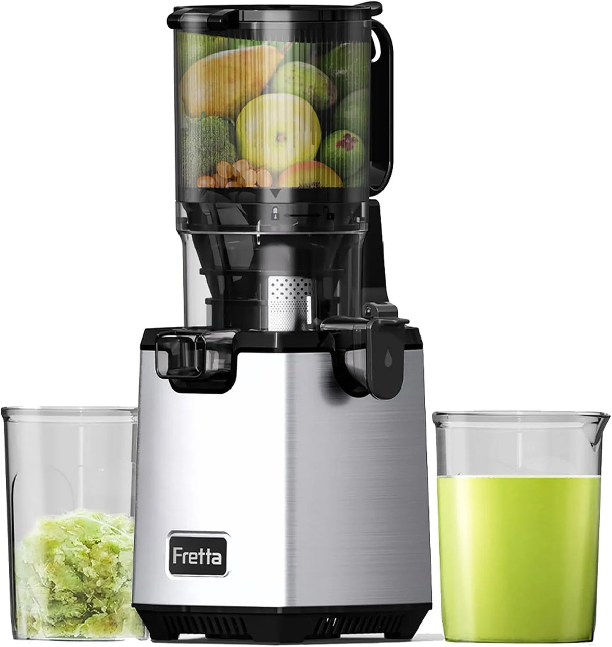 Fretta, BPA- Lemon Mastication Juice Extractors, do automatycznego Citrus Press łatwe do czyszczenia, 135 mm Duża Gully żywności