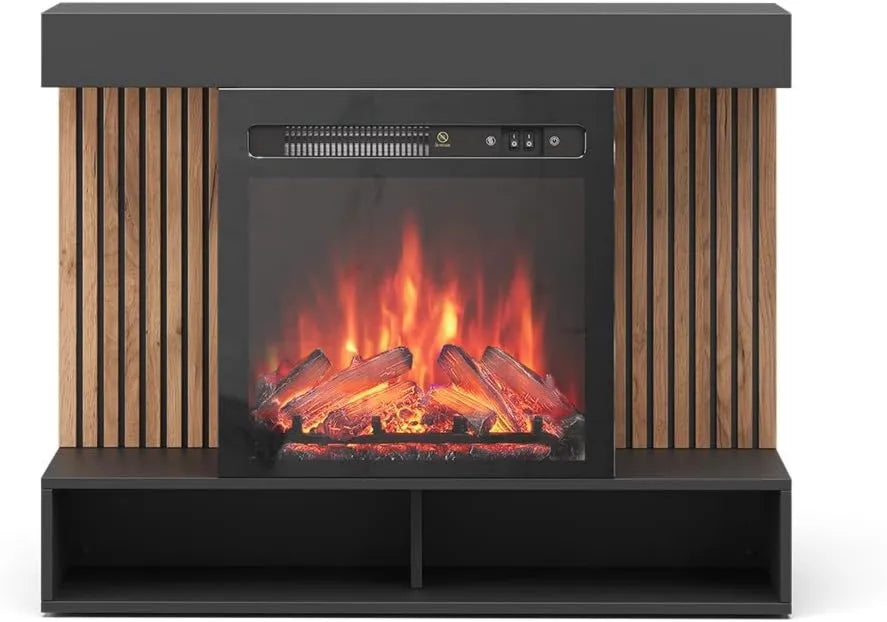 Vicco kominek elektryczny, Elektryczna grzejniarka, 100 cm, 1800 W, stojąca na zimno, czarna