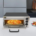 OMGGYER, Elektryczny piec do pizzy, licznik czasu, ciasto, profesjonalny, stal nierdzewna, zegar do 30 min, temperatura do 350°C, dla ciast