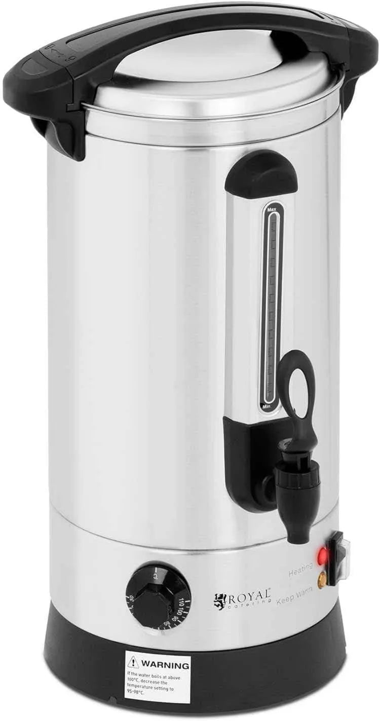 Royal Catering, RC- WBDW9 czajnik elektryczny, 8.7 l, 500 W, 30 do 110°C, uchwyt na gorąco, catering, stal nierdzewna / tworzywa sztuczne RC-WBDW9