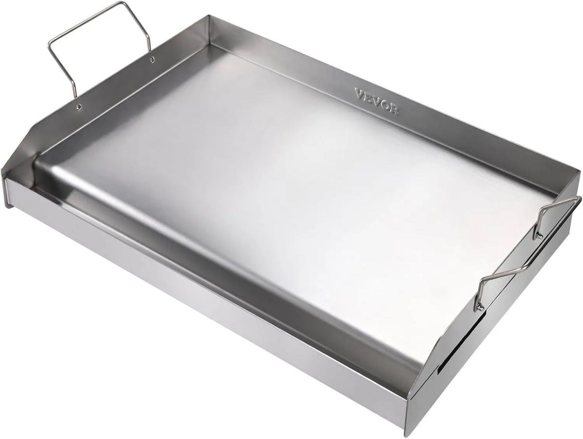 Płyta gazowa, 395 mm, 587 x 395 mm, funkcja grilla, powłoka nieprzywierająca, VEVOR Wstępnie przyprawiona płyta grillowa 587 x 395 mm