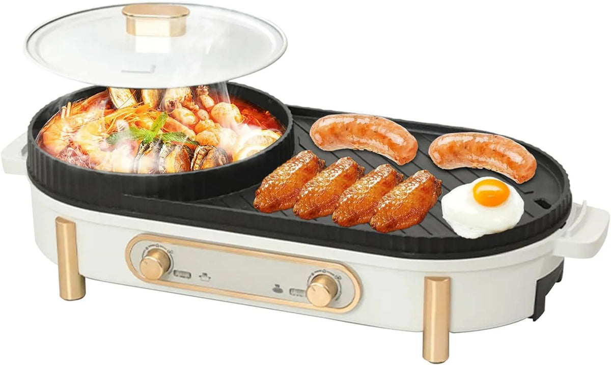 CISSIYOG grill elektryczny, V 1700 W Grill, 1700 W, 220 V, Grill, dla małych związków rodzinnych od trzech do sześciu osób