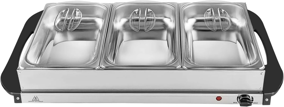 Silva Schneider, SH 4 Zostań Hot, Idealne rozwiązanie dla bufetów, 1 2 w 1 XXL Buffet Heater i 200 W Hot Plate, 7, 5 l pojemności, Wakacje i Kolacje