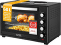 TZS First Austria mini piekarnik, Pizza piekarnik elektryczny, 60 l, TZS Pierwsza Austria - Mini- Cztery z płytami do pieczenia 60 l 3200 W - Pizza piekarnik do