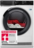 AEG pralka, 60 cm, Suszarka z pompą ciepła 8 kg, seria 9000 AbsoluteCarePlus suszenie puchu, zwycięzca testu Stiftung Warentest