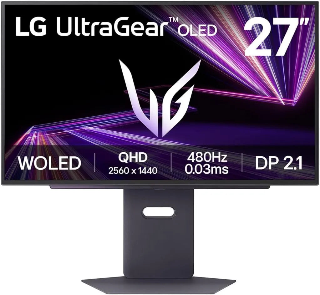 LG monitor komputerowy, 27GX790A- B DCI- P3 Monitor, 27 cali, 2560 × 1440, 0, 03 ms, 480 Hz, konfiguracja gier, OLED, PC wyświetlacz, DisplayHDRTM TrueBlack 400, CIE1976 27GX790A-B DCI-P3