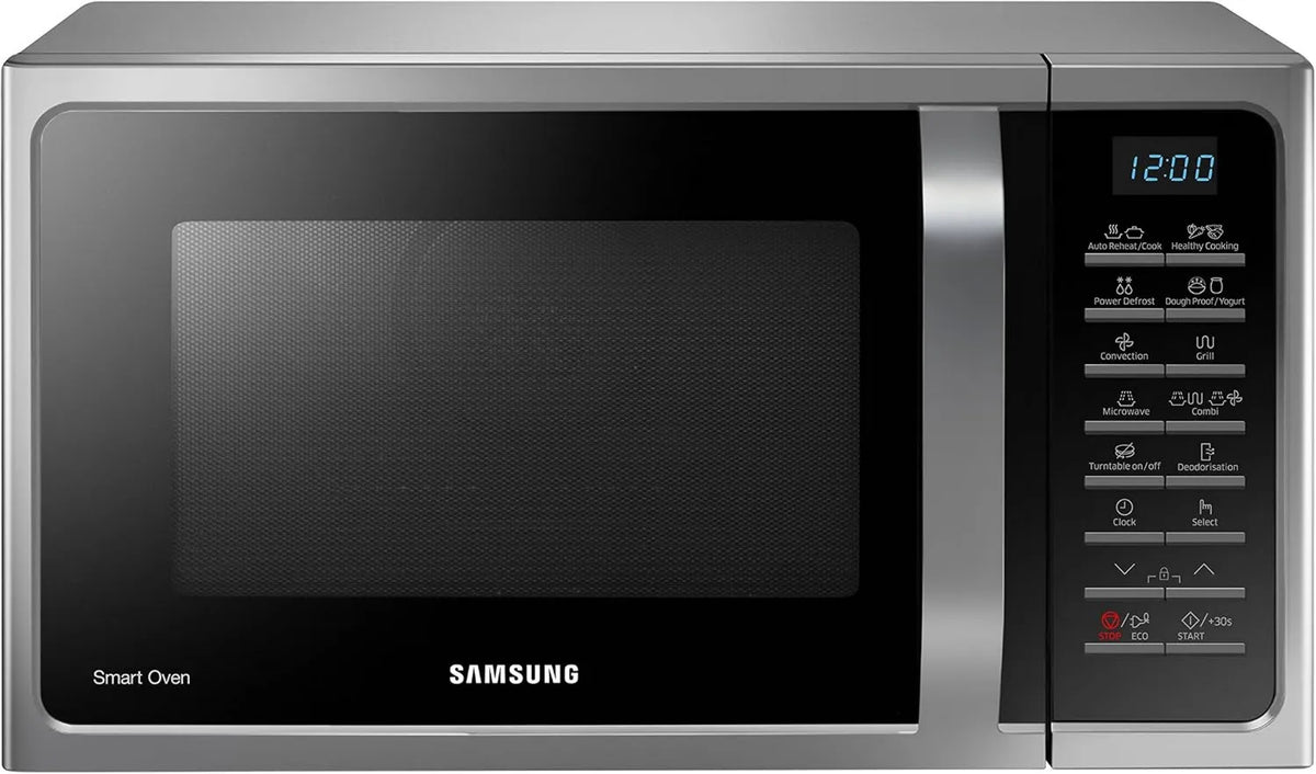 Samsung, MC28H5015CS Kuchenka mikrofalowa, 51, 7 x 31 x 47, 6 cm, 28 l, 900 / 1500 W, grill, SmartOven, Grill 1500 W, srebro