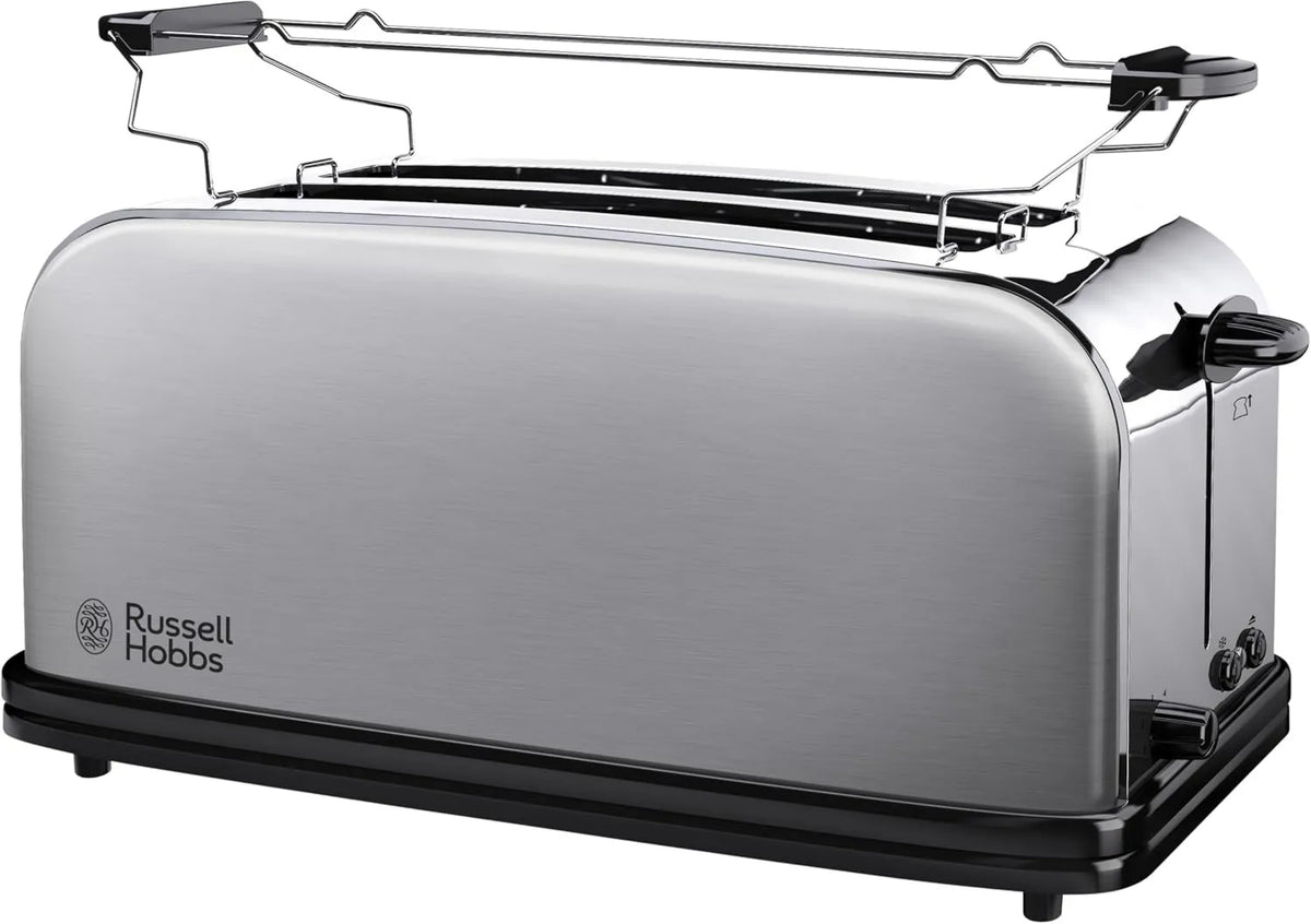 Russell Hobbs, Toster, rozmrażanie, stal nierdzewna, 2 długie szczeliny 4 Tosty / 2 Strandy, 6 Szybkie Brunishing Poziomy, 23610- 56