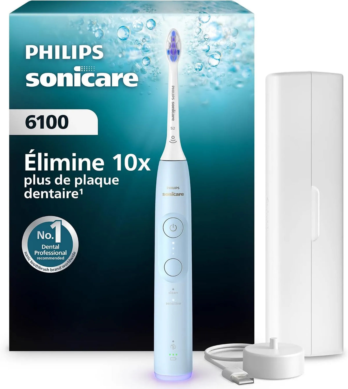 PHILIPS, HX7406 / 02 szczotka, szczoteczka do zębów, zegar, 3 poziomów, płyta IPS, 2 tryby, niebieski HX7406/02