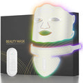 prxxhri, 630nm 460nm Skóra farmy, Szal Teint, dla Beauty Home Anti-Age, Maska twarzy i szyi LED Lekka terapia 7 Kolory, Czerwone światło 630nm