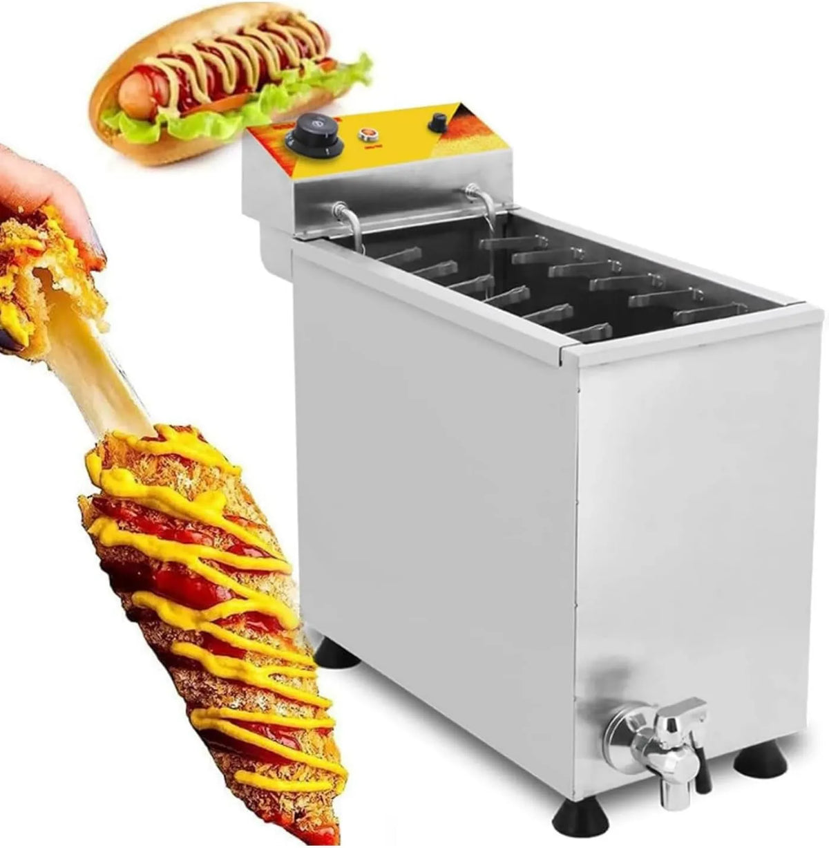 ZHIGUANYUN, Hot Dogs maszyna, Stabilny, 25 l, Restauracja, Handel, dla psów kukurydzianych