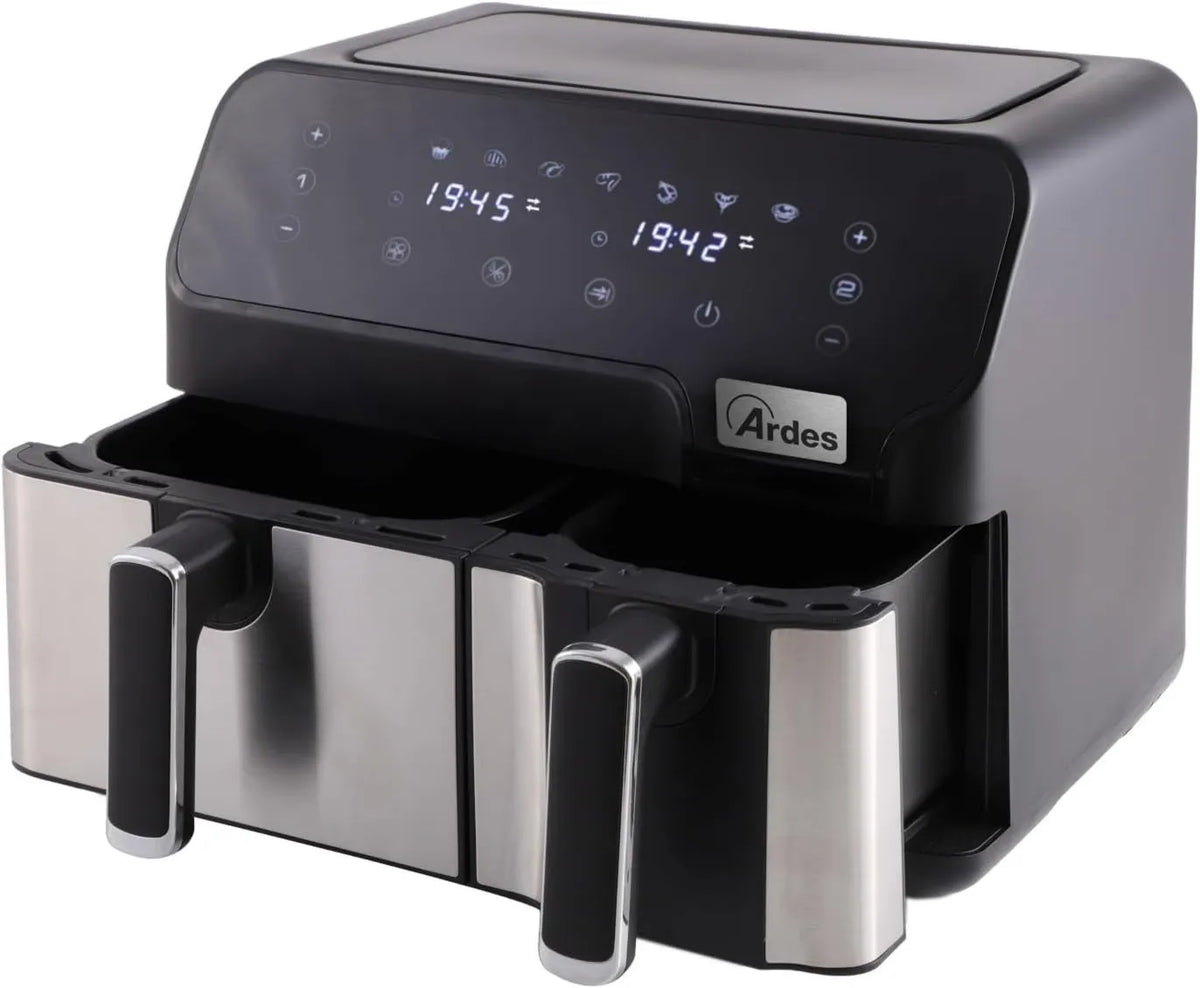 ARFRYA03D frytkownica, 5,5 l, 3,5 l, 1700 W, sterowanie dotykowe, ARDES ELDORADA DUAL frytkownica powietrzna