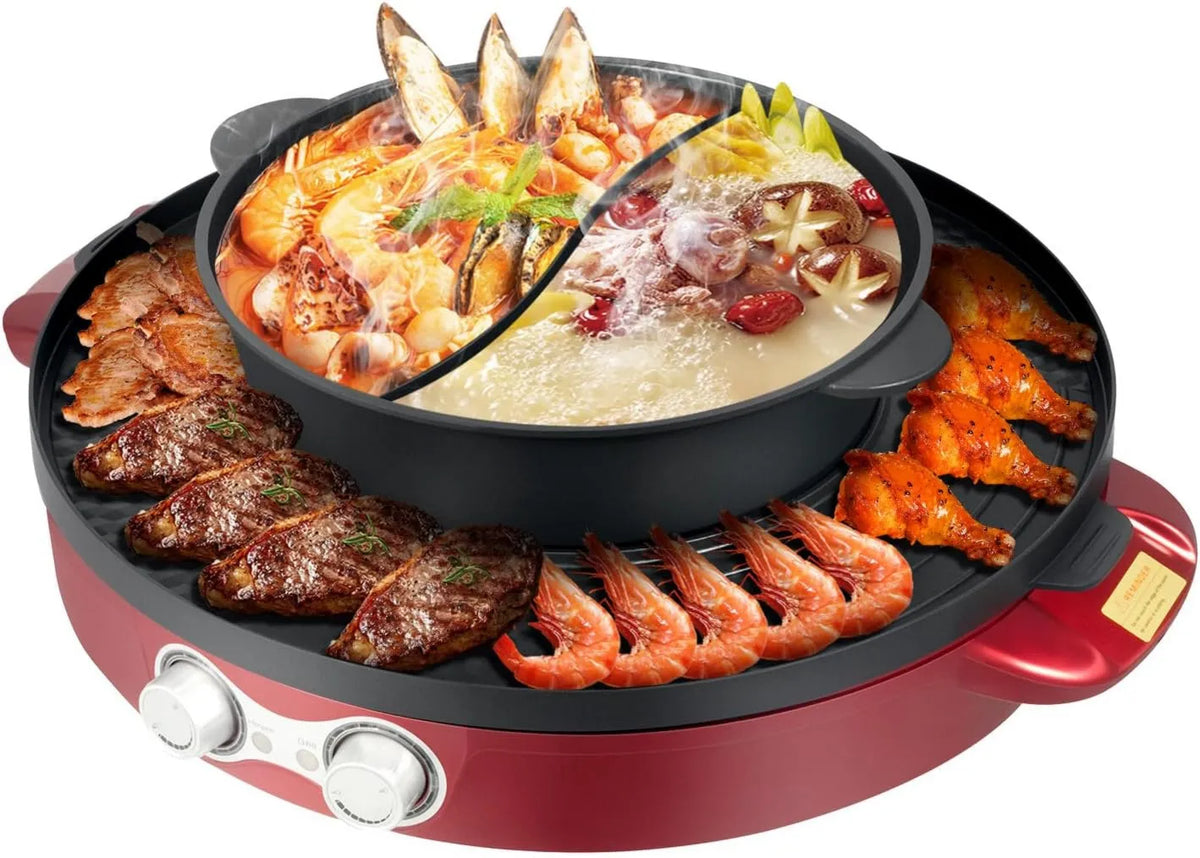 PBTERDTF, barbecue, fondue, stół, 2200 W, restauracja, dla 5 do 6 osób