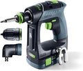 Festool CXS 12 wiertarka, 10,8 V, 5,50 kg, 15,6 cm, zasilanie akumulatorowe, Wiertarko-wkrętarka akumulatorowa 2,5-zestaw
