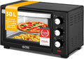 TZS First Austria mini piekarnik, Piec elektryczny, 30 l, 1600 W, minutnik, grill, kemping, 3 wysokości wkładki, TZS Pierwsza Austria - Mini- Cztery 30 l 1600 W - Piec z regulacją