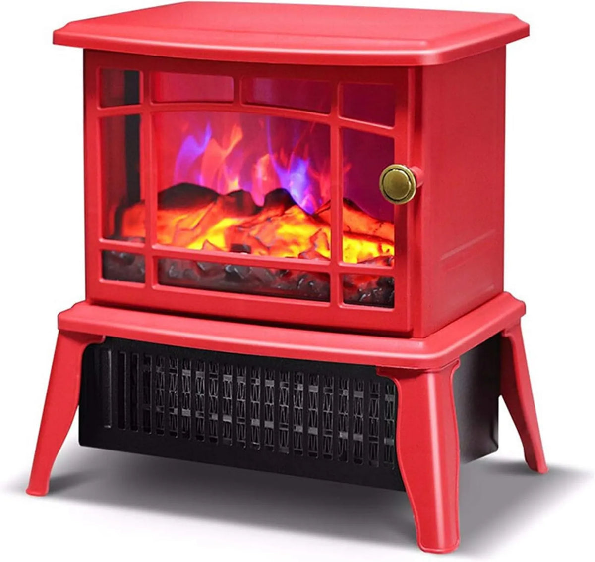 SSCYHT kominek elektryczny, naczynia kuchenne, 1500 W, przenośne, czerwone