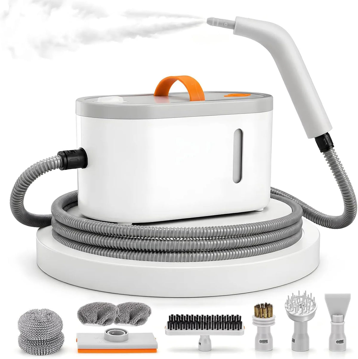 Normodic myjka parowa, Czyszczenie parowe, 1500 W, duży zbiornik, zużycie podłogi, kuchnia, samochód, okna i sofa, 15 Sekund ciepła, 105°C Bez produktów chemicznych