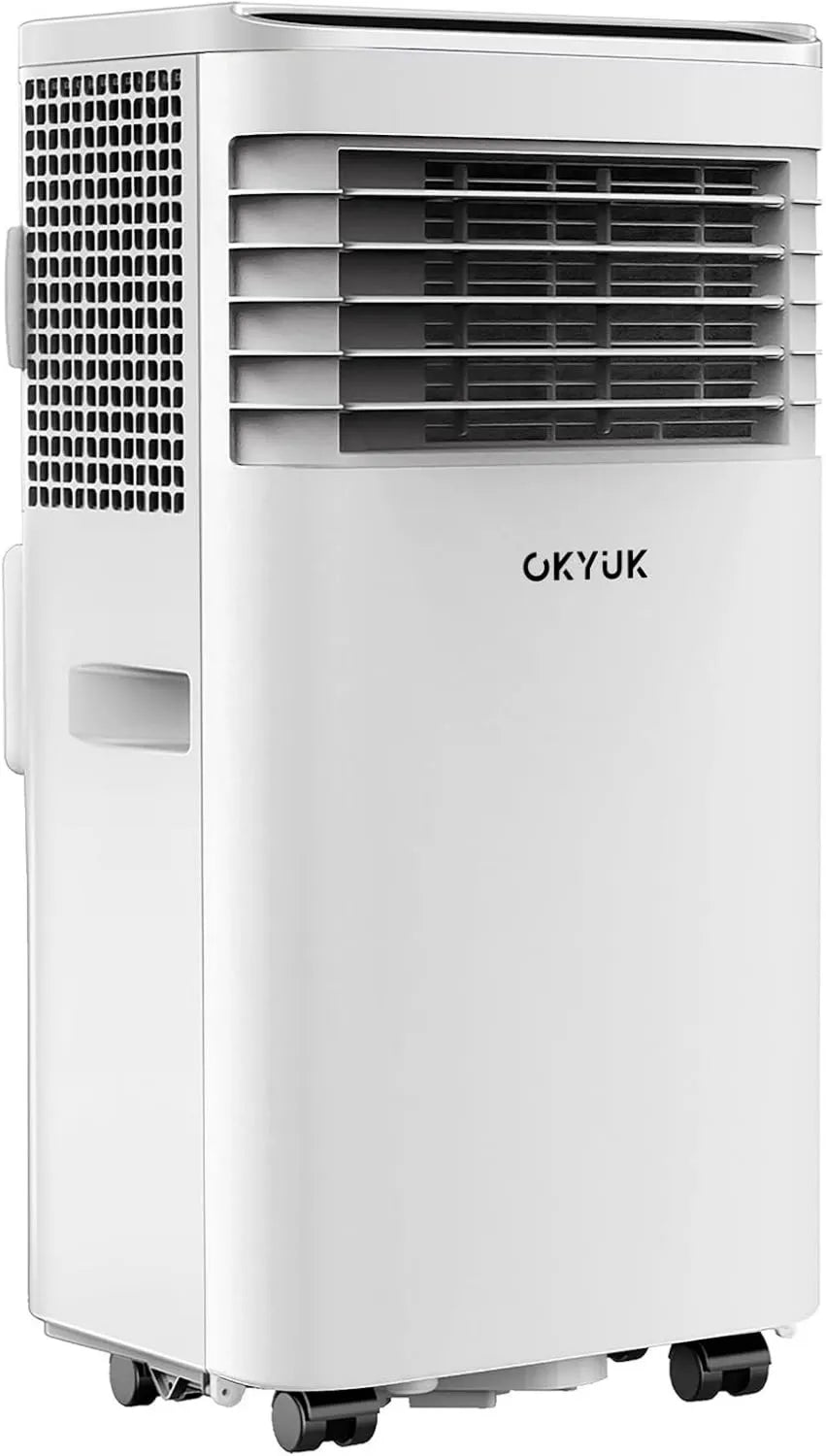 OKYUK klimatyzator przenośny, Klimatyzator 24h, Zegar, Cicha, 4 w 1 jednostka klimatu, Zdalne sterowanie, Zestaw do instalacji okien, Części