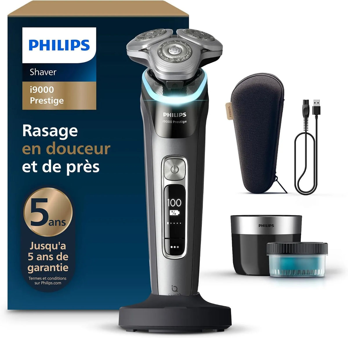 PHILIPS, i9000 XP9202 / 30 Golarka, płyta IPS, Ciepła elektryczna sucha i mokra XP9202/30