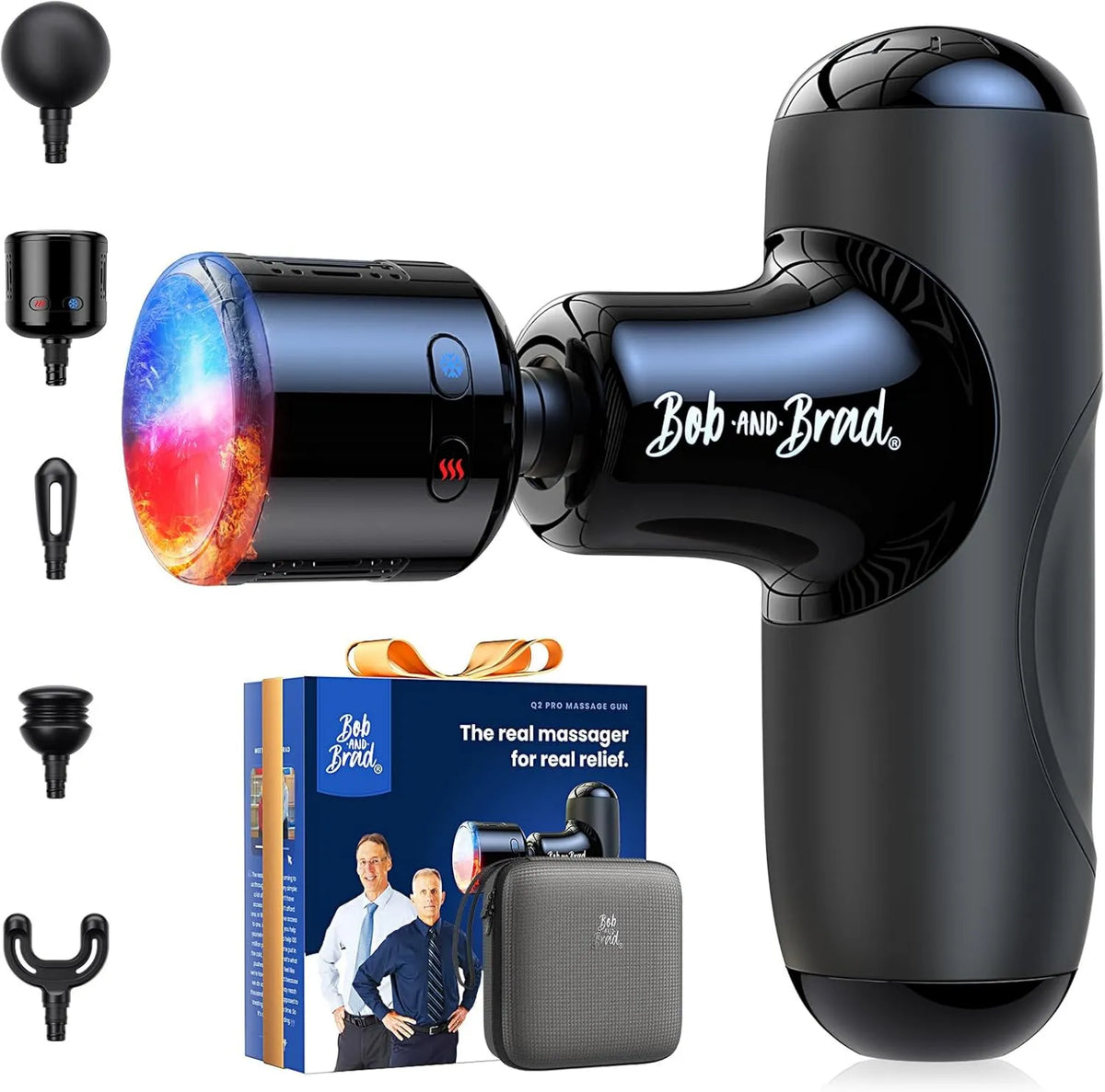 BOB AND BRAD, BRAD Q2 Pro masowanie mięśni pistolet wyposażony w ogrzewanie & zimno
