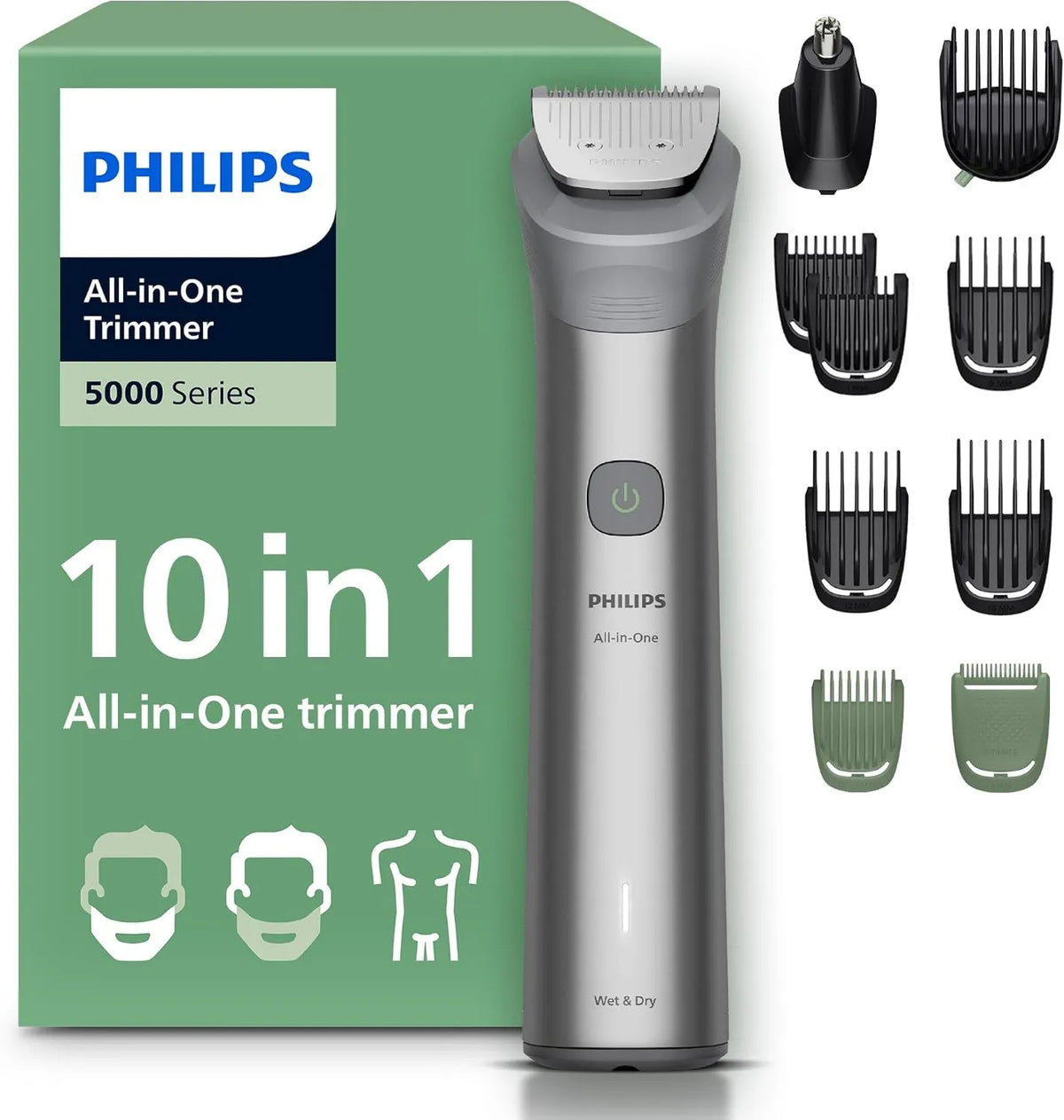 PHILIPS, MG5918 / 15 Akcesoria do sprzętu, płyty IPS, 11 wysokości cięcia, kosiarka do bródka, 0, 5- 16 mm MG5918/15