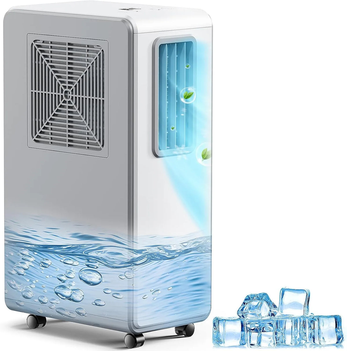 MaidellAir klimatyzator przenośny, Klimatyzator, licznik, tłumik, biały, 4-in-1 mobilny i chłodnica powietrza 4-en-1