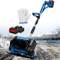 GerCxxly, 2xBaterie, Ładowarka, Maszyna do usuwania śniegu 2xBatteries, 30 cm, 1200 W, 17 cm, 8m