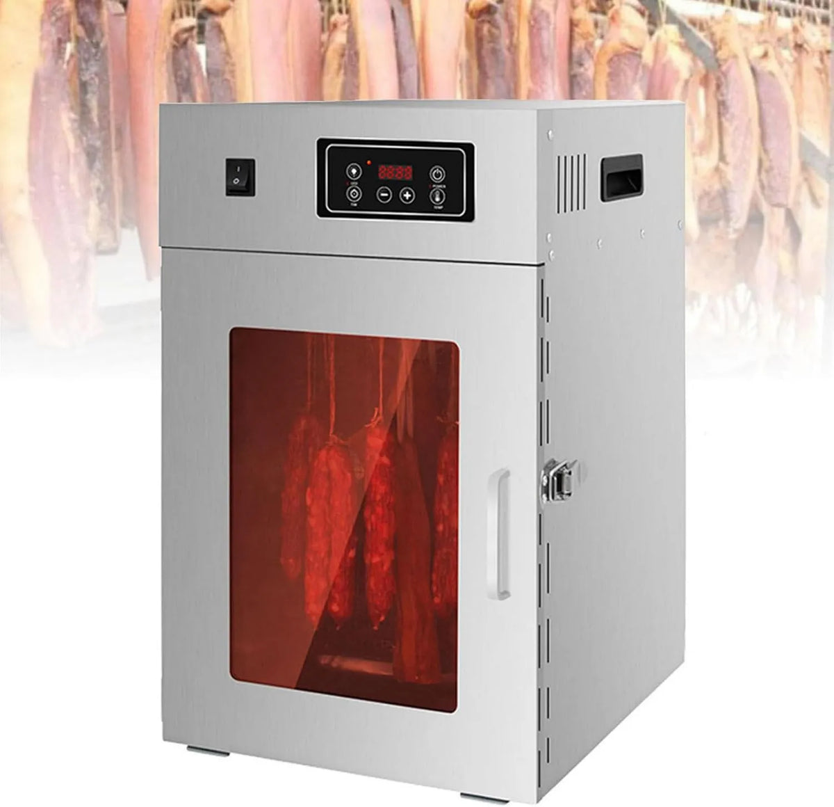 FANYING suszarka do żywności, Suszarka, 800 W, 30 do 90°C, stal nierdzewna, Regulowana temperatura 30- 90°C